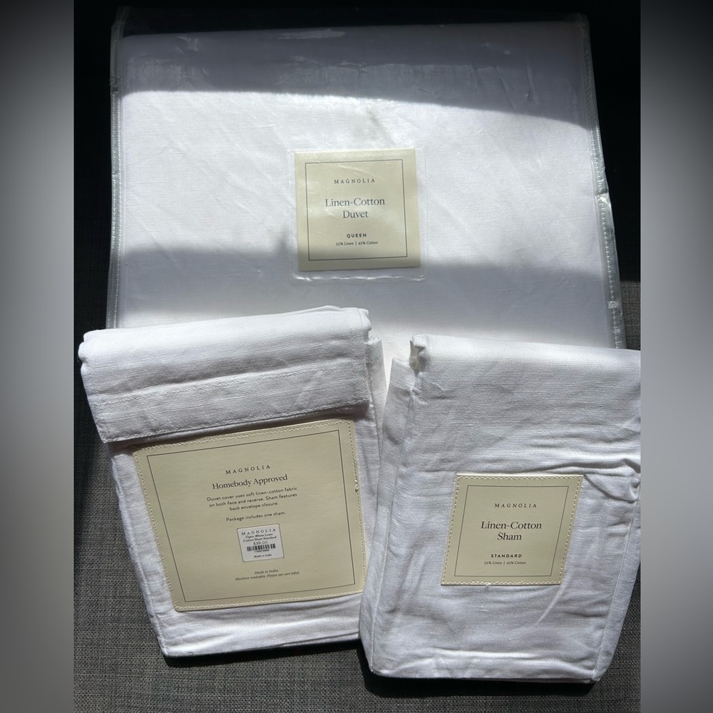 Magnolia queen duvet set